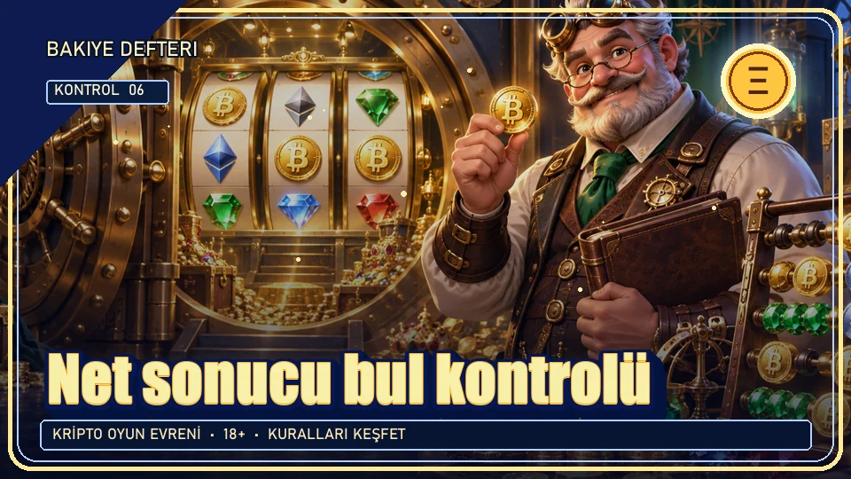 Net sonucu bul için kripto temalı kontrol görseli