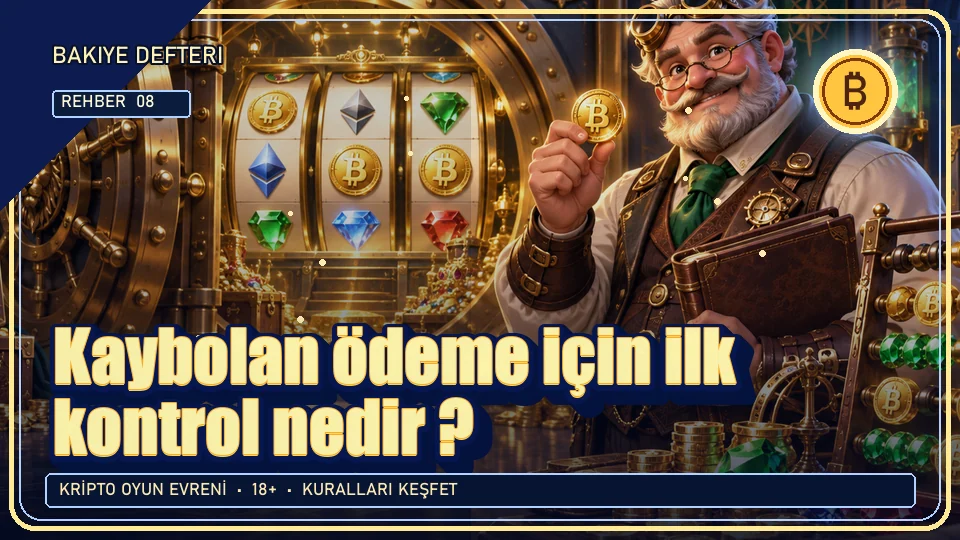 Kaybolan ödeme için ilk kontrol nedir? için kripto temalı oyun kapağı